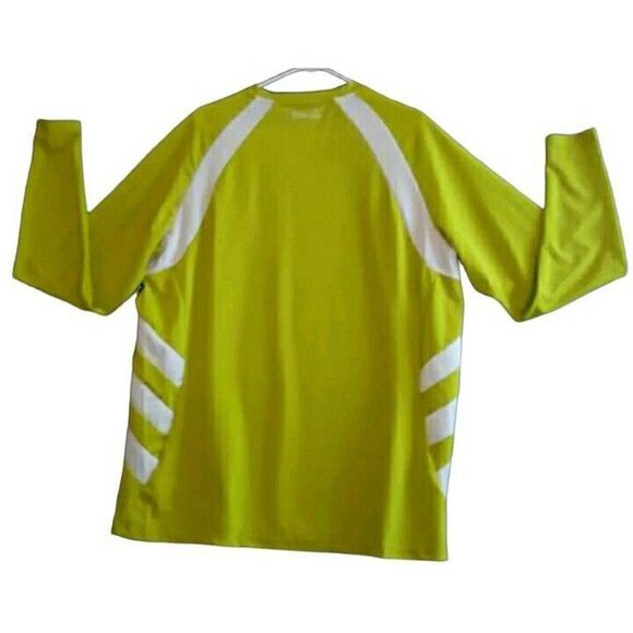 Black Tip T Shirt Men Large Neon Yellow Long Sleeve Sport Gill - Picture 2 of 10